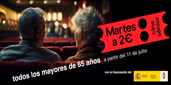 Promoción Cine senior, Martes a 2€ para los mayores de 65 años en Cines Tamberlick Plaza Elíptica de Vigo