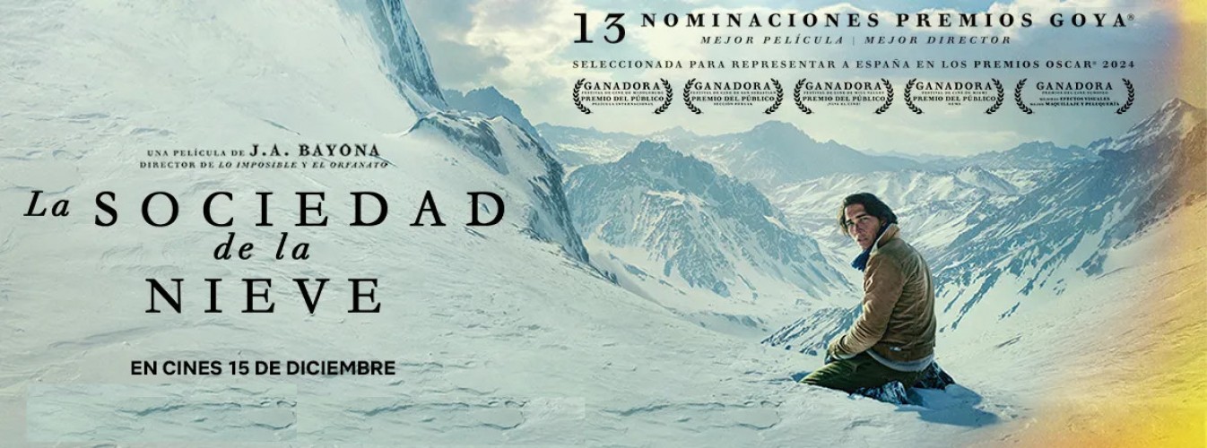 Película destacada La sociedad de la nieve en Cines Tamberlick Plaza Elíptica de Vigo